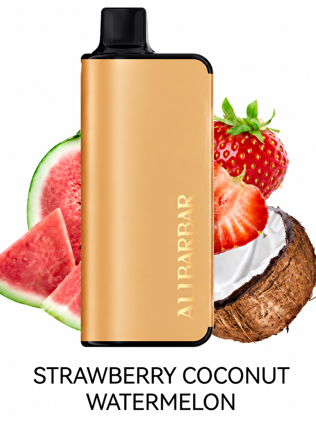 40744be3106f56857a80f7c2716602d8 Strawberry Coconut Watermelon – Alibarbar 9000 Puffs Disposable Vape 🍓🥥🍉 Tropical Fusion - Image 1
